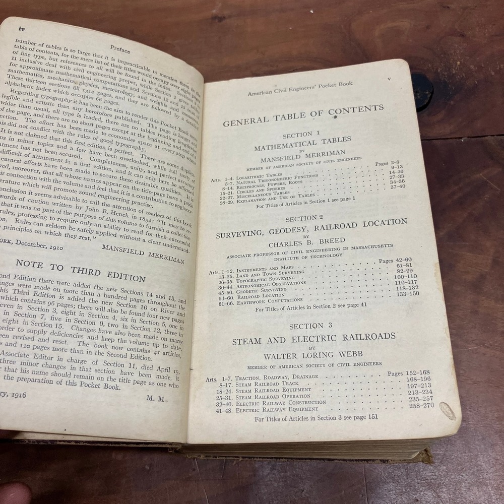 American Civil Engineers' Pocket Book Merriman 1916 Third Ed. John Wiley & Sons - Picture 6 of 11